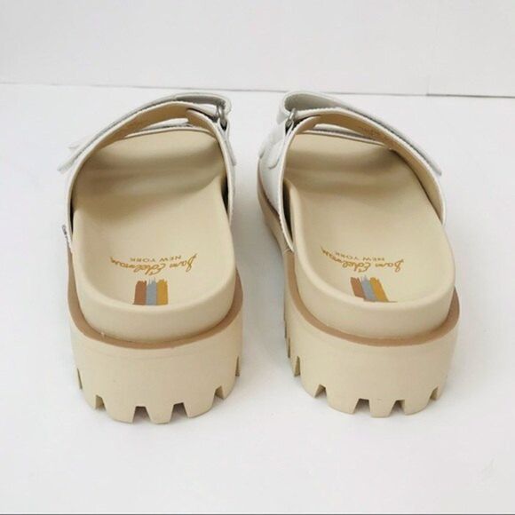 New! Sam Edelman Eliana Leather Platform Chunky Heel Lug Sole Slides Sandals - Picture 9 of 15
